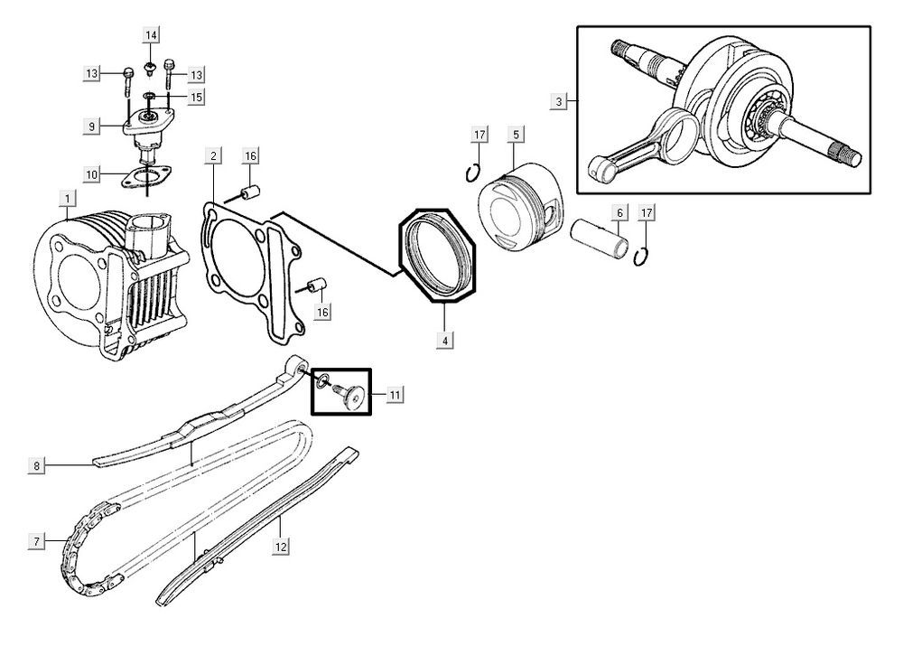 cylinder-crankshaft AGILITY 16+ 4T 200i Matt Metallic Light Blue