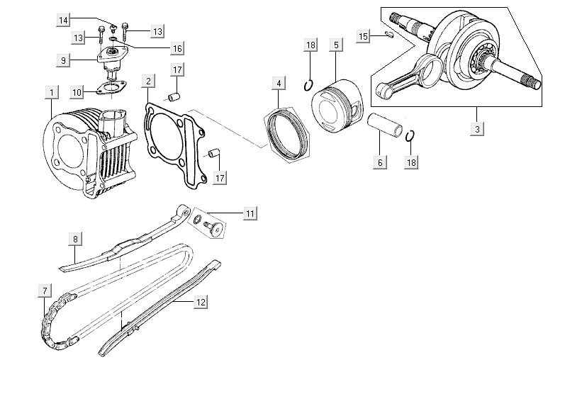 cylinder-crankshaft AGILITY CITY 16 4T 150
