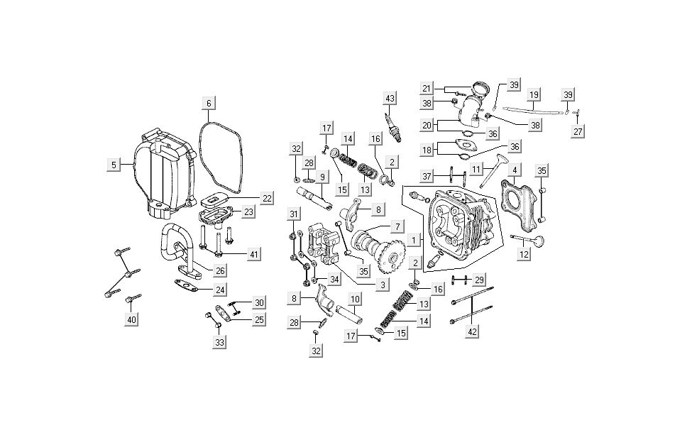 cylinder accessories Kymco Super8 4-stroke from 2009 black