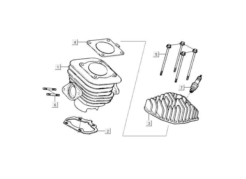 cylinder Kymco Grand Dink 2-stroke Anthracite