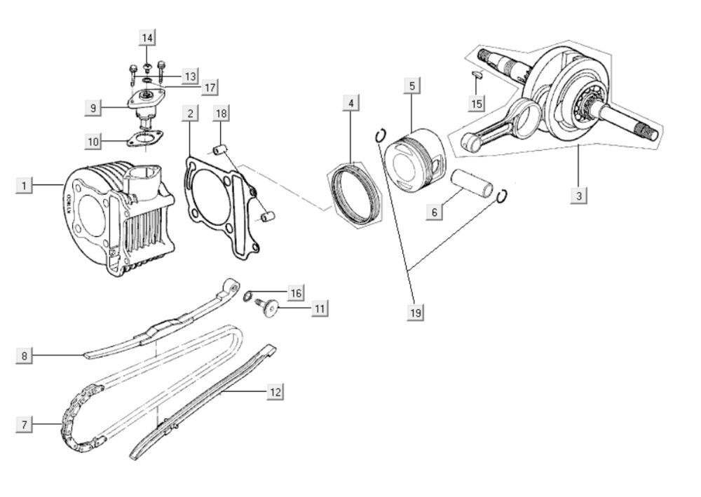 Cylinder Kymco Like 125cc
