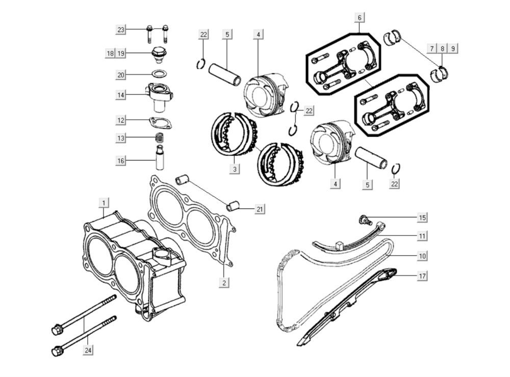 Cylinder Kymco Myroad 700i