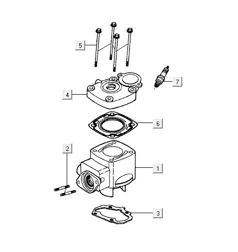 Cylinder Kymco Super9 2t lc om matt black-red