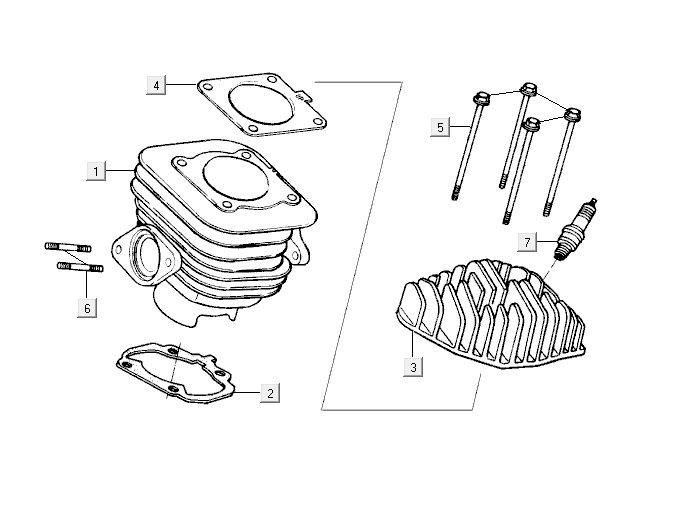 Cylinder Kymco Yup 2t ac classic green