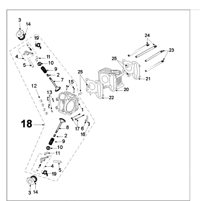 Cylinder Peugeot New Vivacity 4-stroke Blue