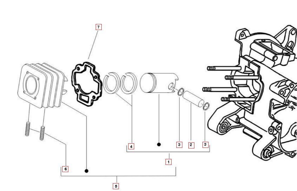 Cylinder Vespa Primavera 2-stroke
