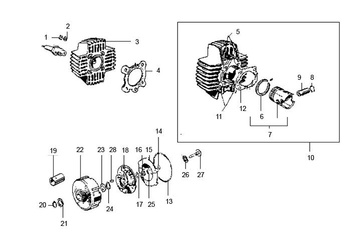 Cylinder Puch Maxi 2-stroke