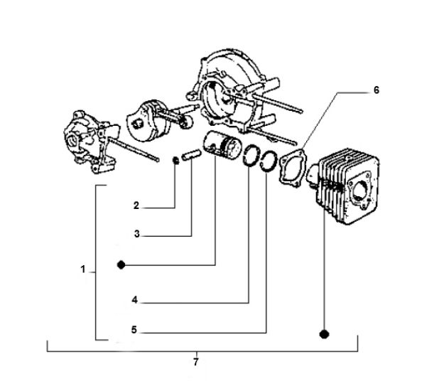 Cylinder Vespa Ciao 2-stroke