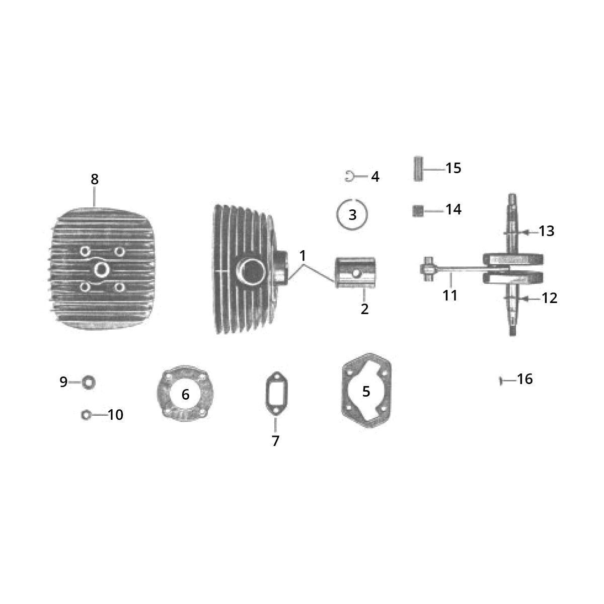 Zundapp GTS 50 517-40L5 cylinder