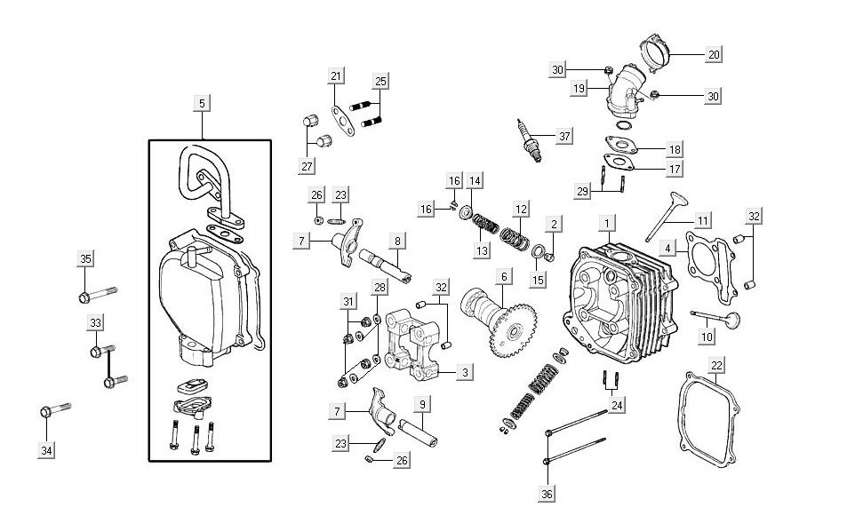 cylinder head AGILITY 16+ 4T 125 Matte Metallic Light Blue