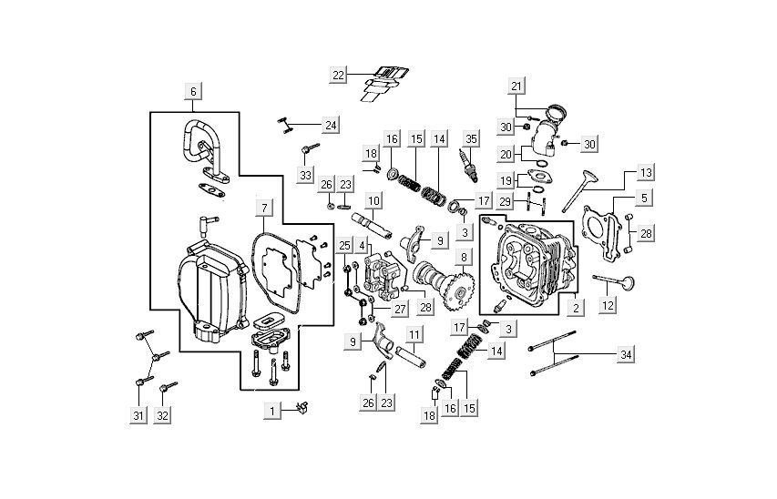 Cylinder head Kymco Agility FR 12