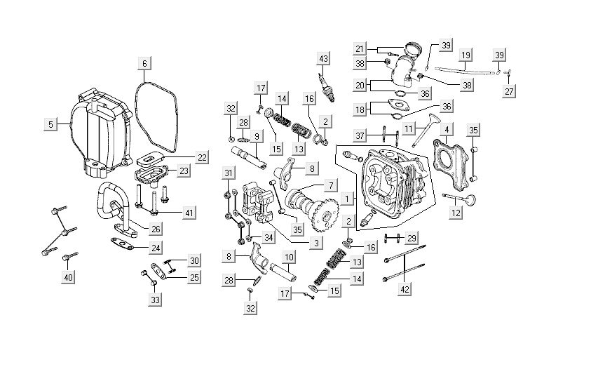 Cylinder head Kymco City 16' 4-stroke black