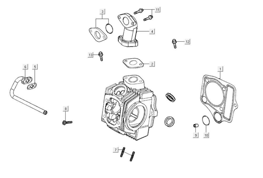 Cylinder head Kymco K-Pipe 125cc