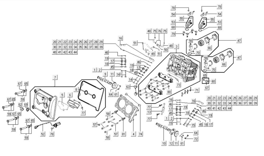 Cylinder head Kymco Myroad 700i