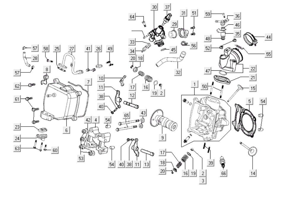 Cylinder head Kymco People S 300i