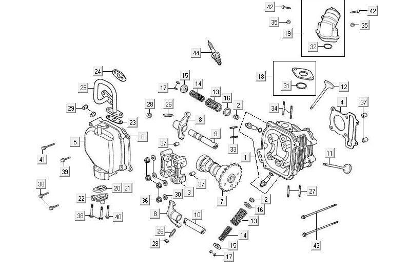 Cylinder head Maxxer 90 Black