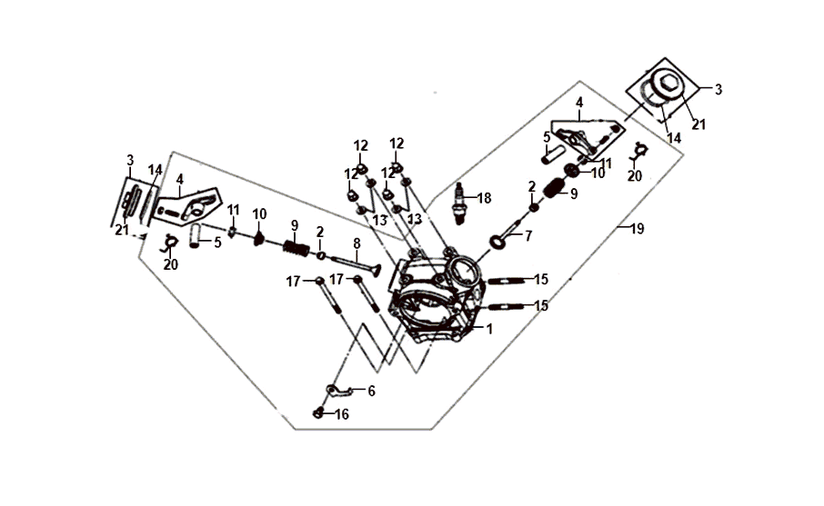 Cylinder head Sym Jet 14
