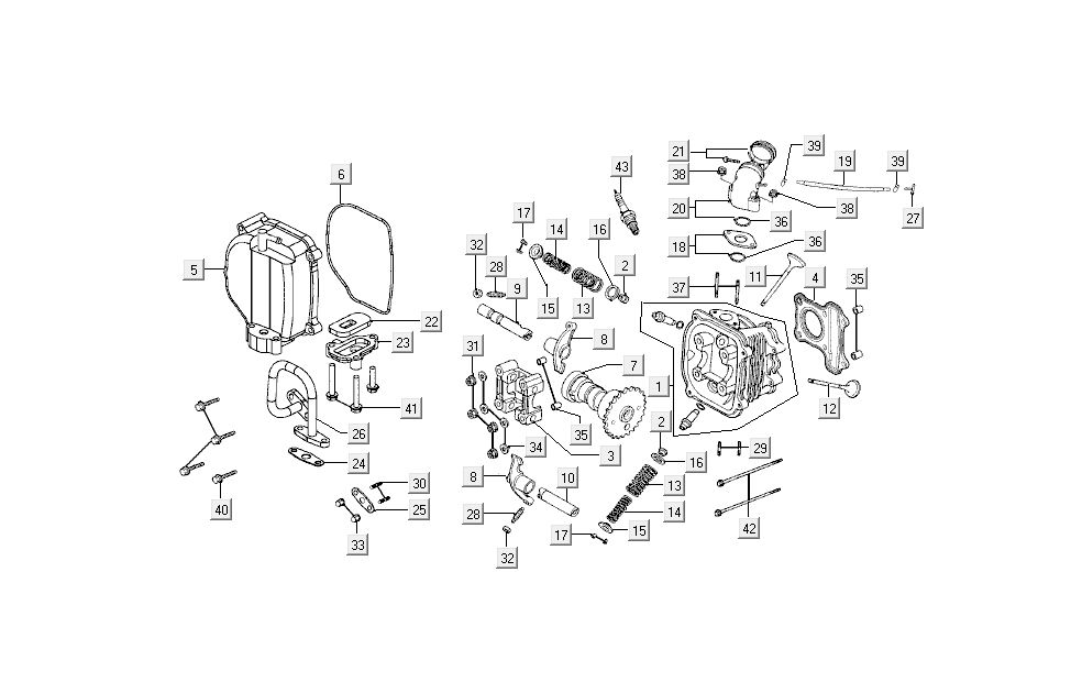 cylinder accessories Kymco Super 8 4-stroke (2007-2009) orange