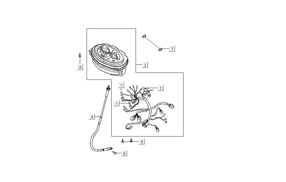 cockpit cable Kymco Super9 AC 2-stroke nm yellow - black
