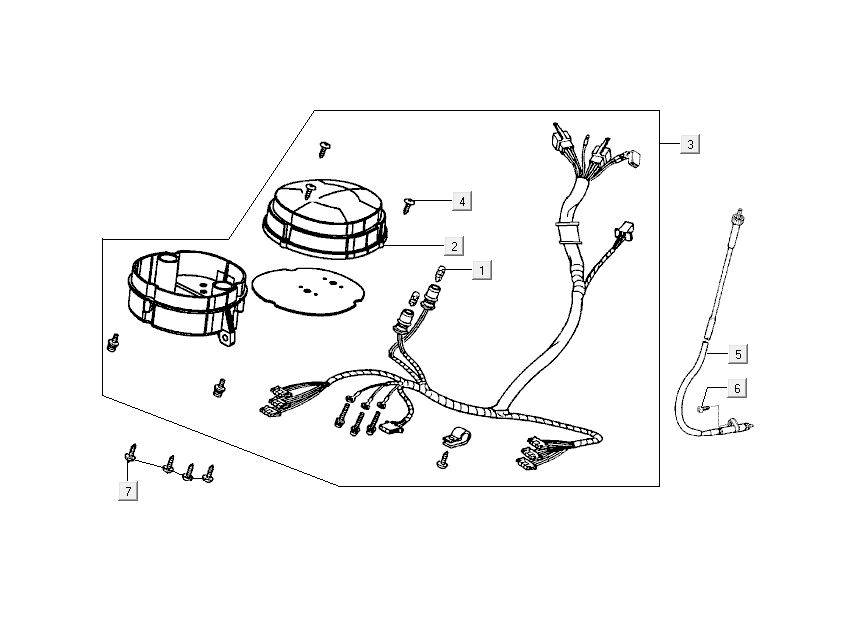 cockpit counter cable Kymco Sento 4-stroke Red