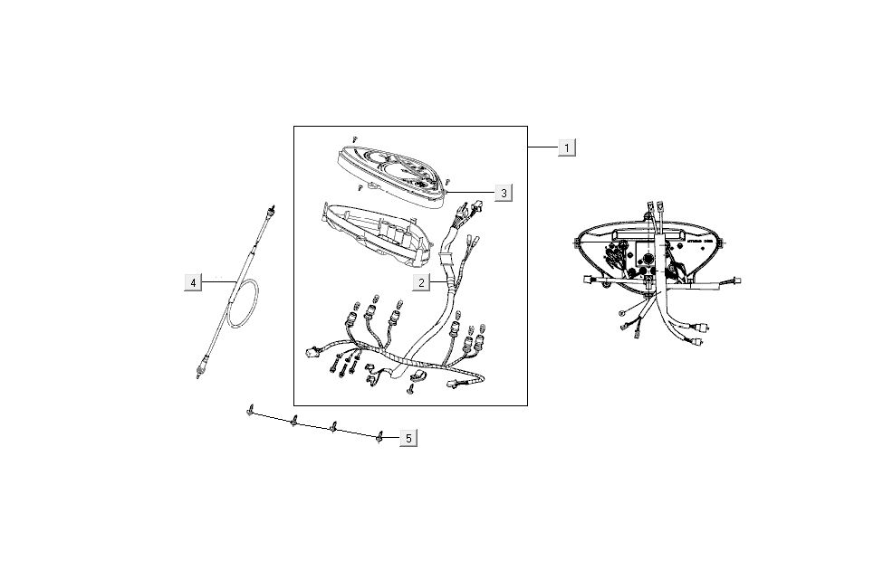 cockpit counter cable Kymco Super8 4-stroke from 2009 red