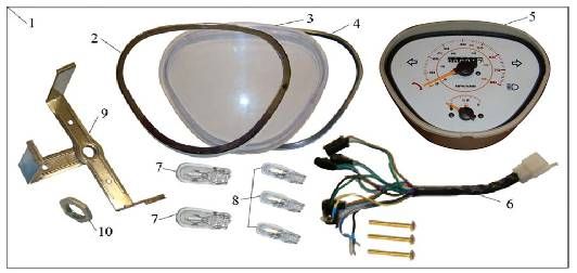 Kilometerteller - Cockpit - Kilometertellerkabel China GT champagne