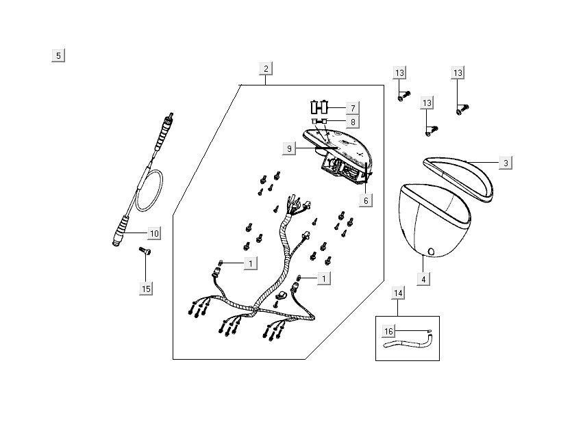 cockpit counter Kymco Grand Dink 2-stroke Champagne