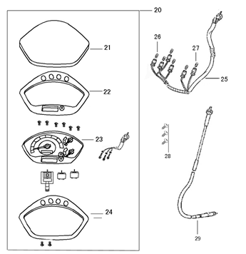 Cockpit-Teller Neco Azzuro 125cc silver