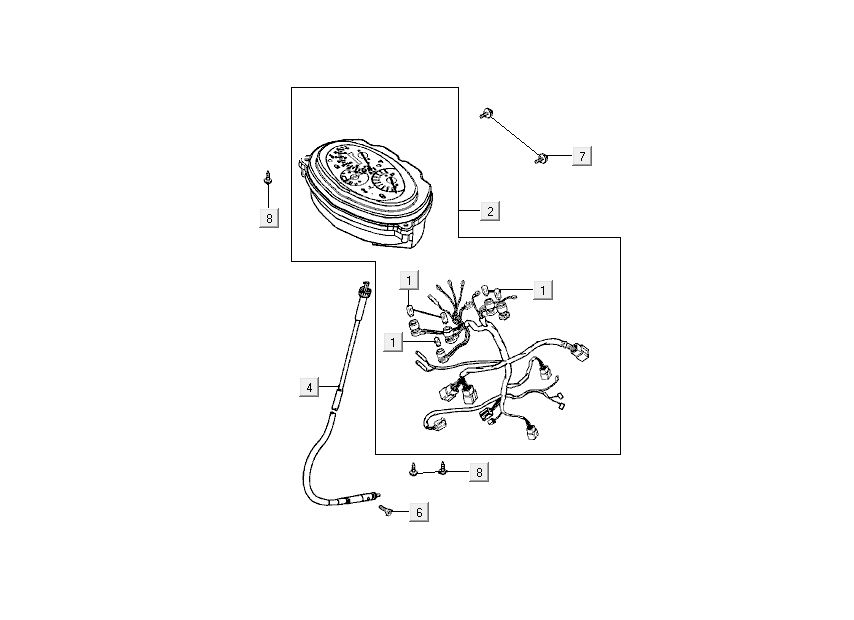 Cockpit Cable Kymco Super9 2-stroke nm silver