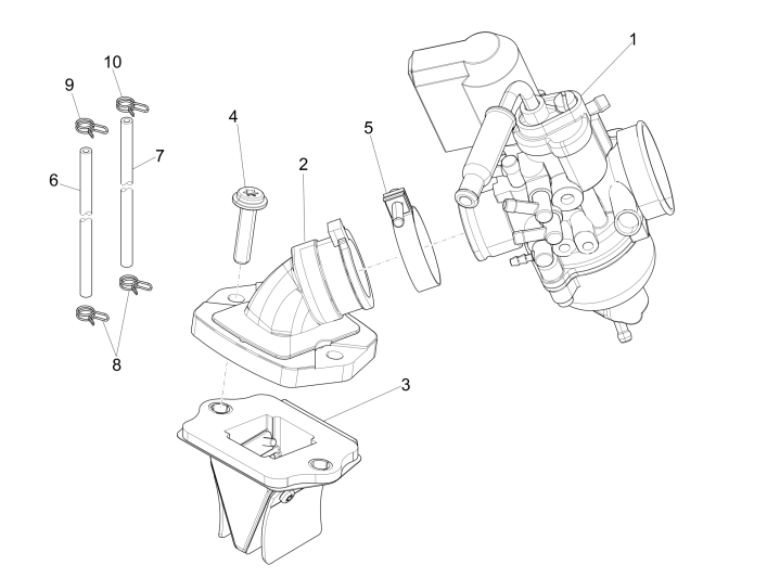 Complete carburetor Piaggio NRG Power DD 2007-2017