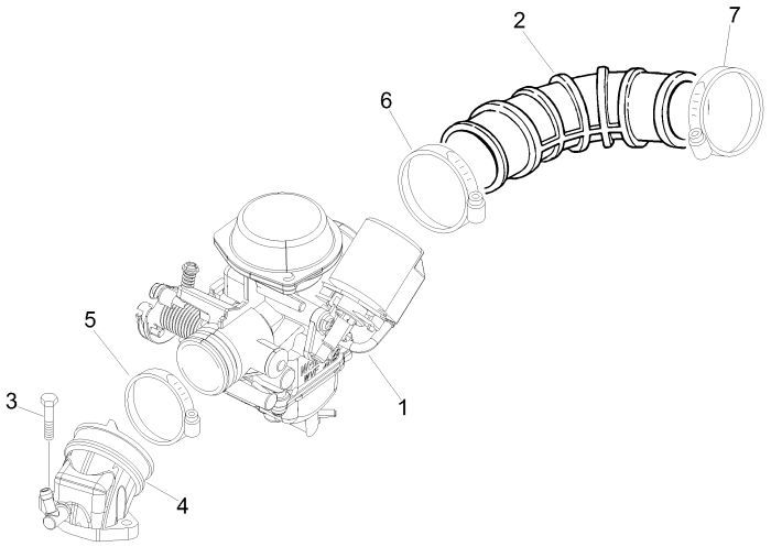 Carburetor - Intake manifold Piaggio New Fly 50 4T 2V AC