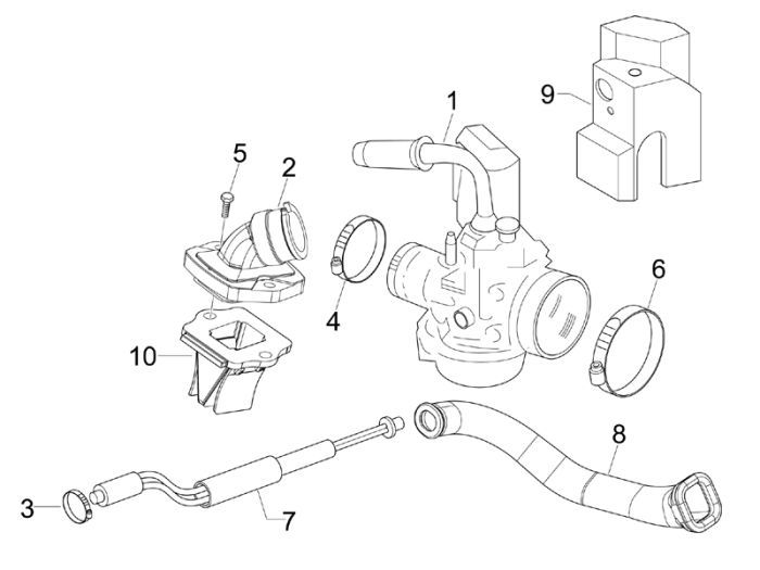 Carburetor Vespa Lxv 2-stroke