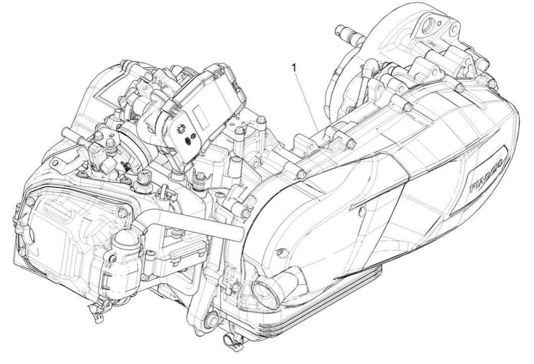 Complete engine: Piaggio Liberty 125 4-stroke 3V IE ABS (IGET Euro 5)