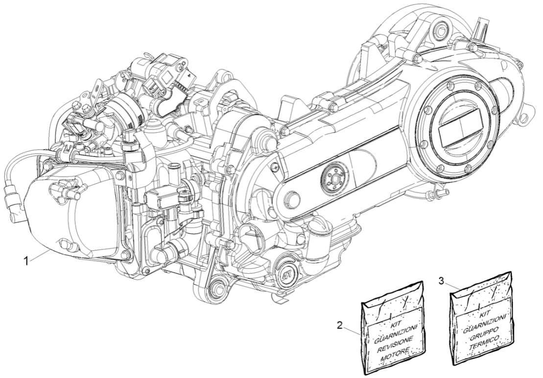 Complete Piaggio Liberty 50 4-stroke engine (IGET Euro 5)