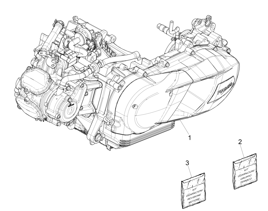 Complete engine: Vespa GTS 125 4T E4 ABS 2019 (EMEA)