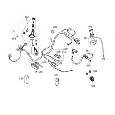 Ignition lock Wiring harness Iva Venti creme