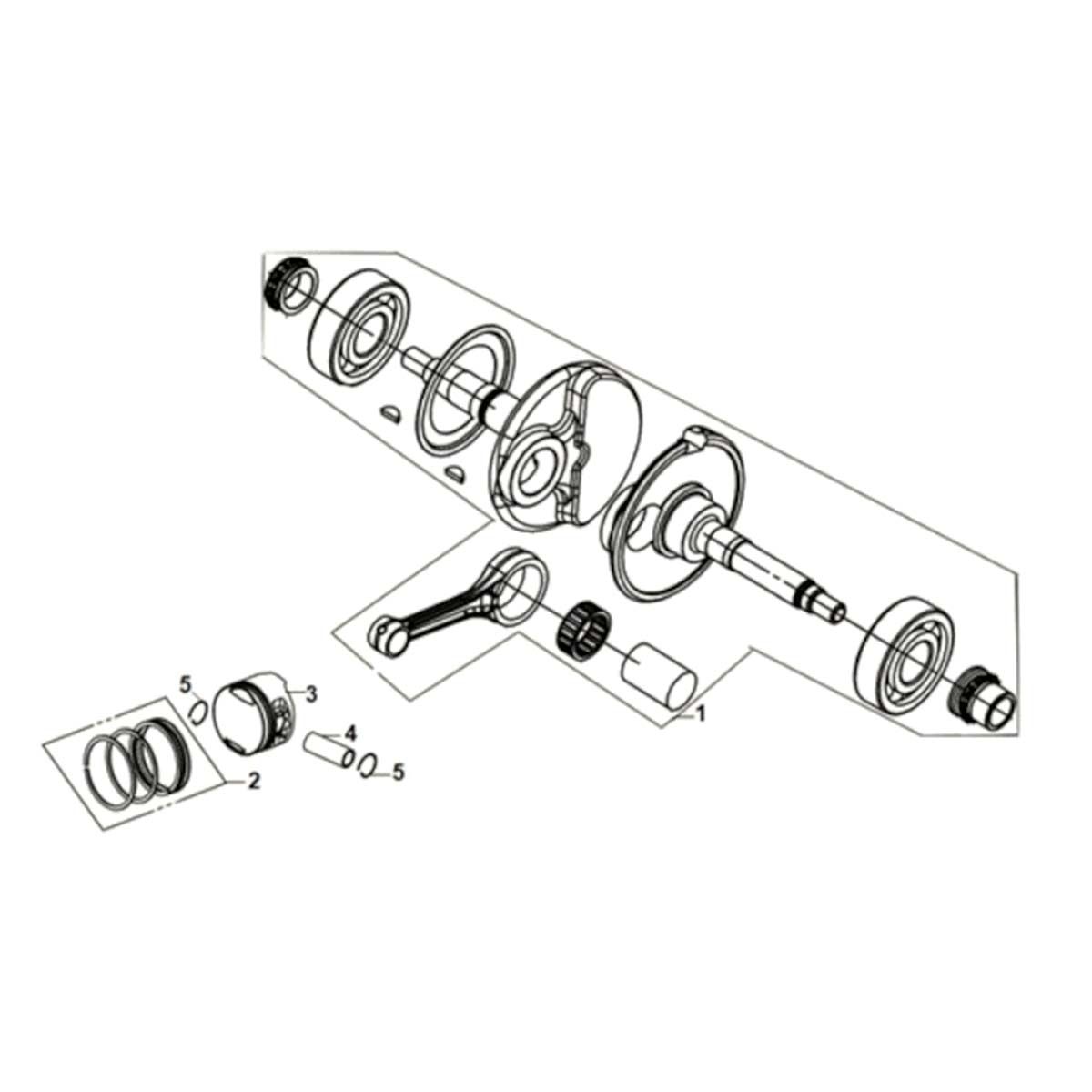 Crank shaft Sym Symphony ST 125i LC E5