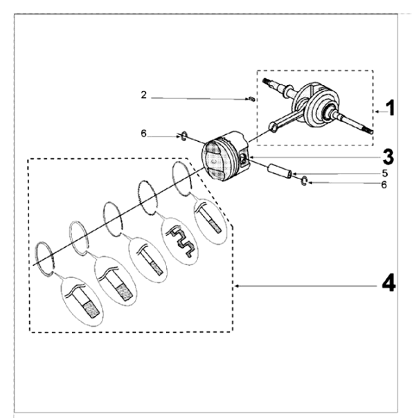Krukas- Zuiger Django 50 4-takt Evasion