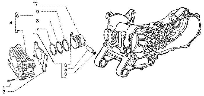 Cylinder Piaggio Liberty 4-stroke up to 2005