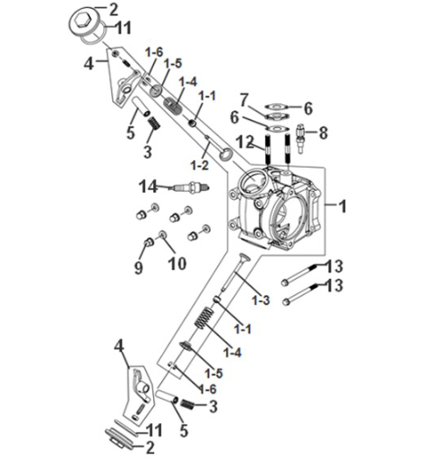 Cylinder head Sym Symphony ST 50 E5