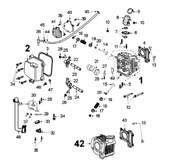 Zylinder Django 50 4T Evasion