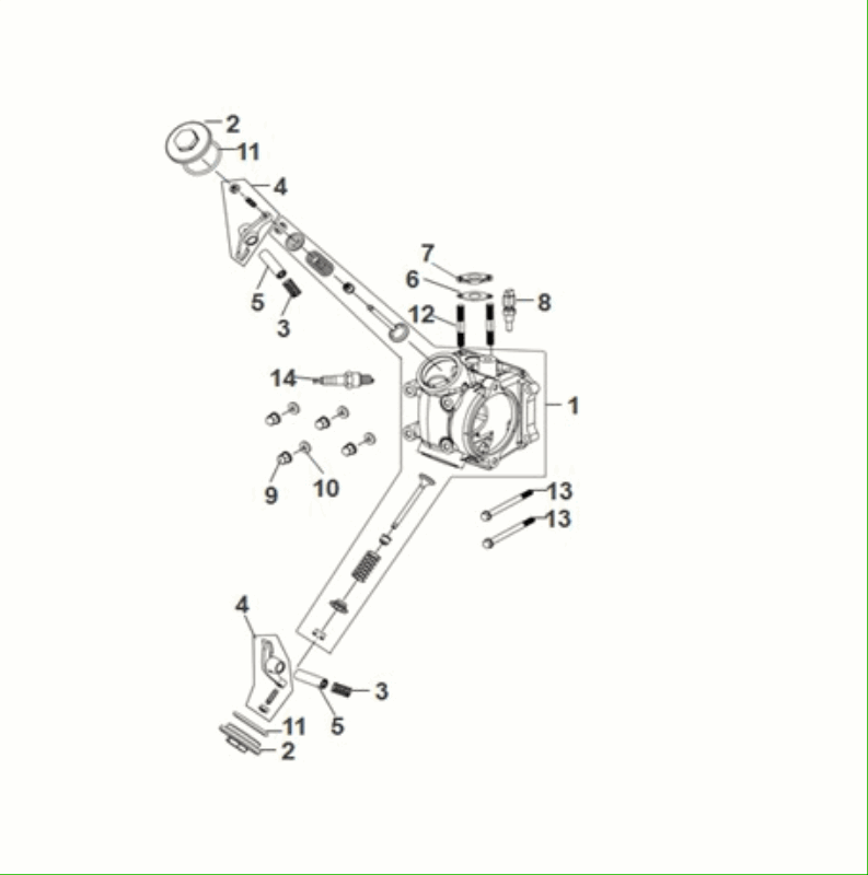 Cylinder head Sym Fiddle ll Euro 5