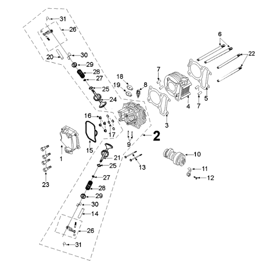 Cylinder Peugeot Django 125 EFI E4 2018-2020