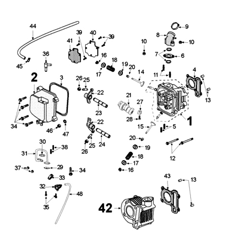 Cylinder Head - Cylinder Peugeot Kisbee RS White