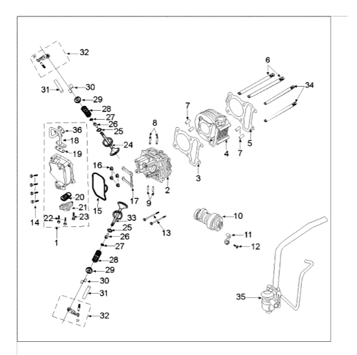 Cylinderkop - cylinder Peugeot Tweet 125 E3 010-2013