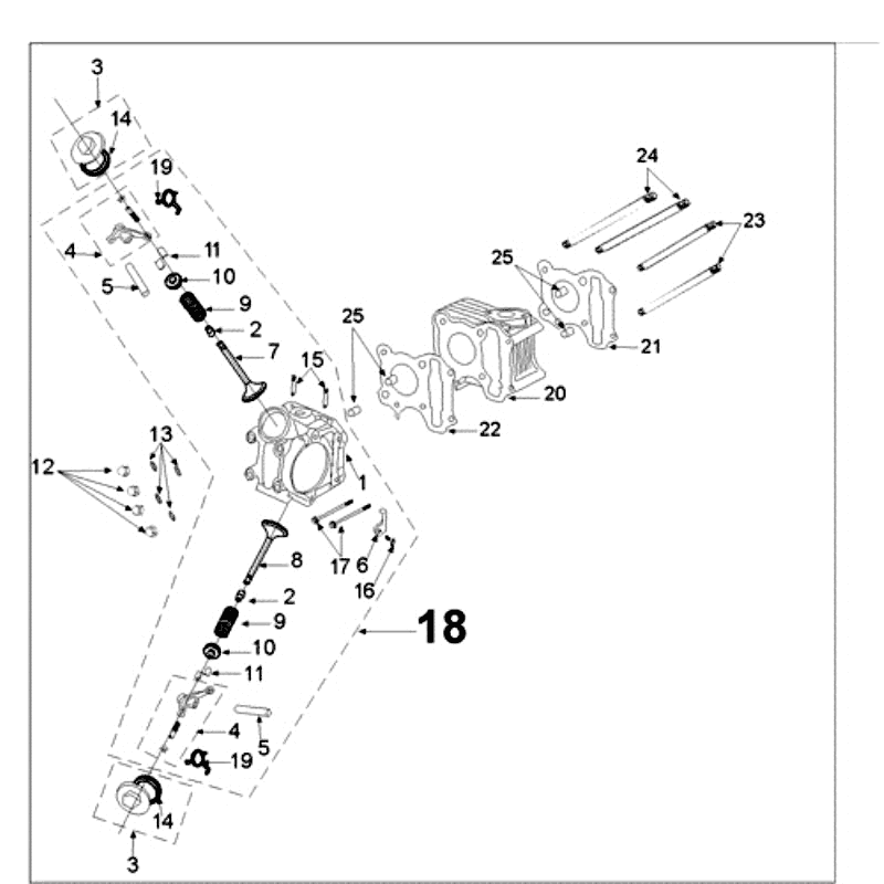 Cylinder head - Cylinder Peugeot Tweet old white