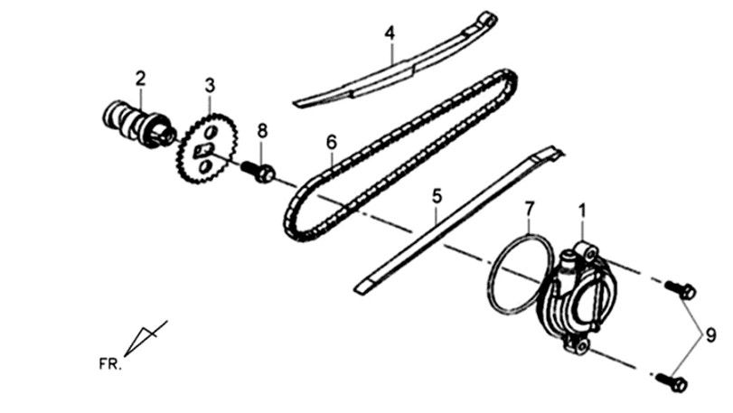 Sym XPRO 50 E4 cylinder head cover