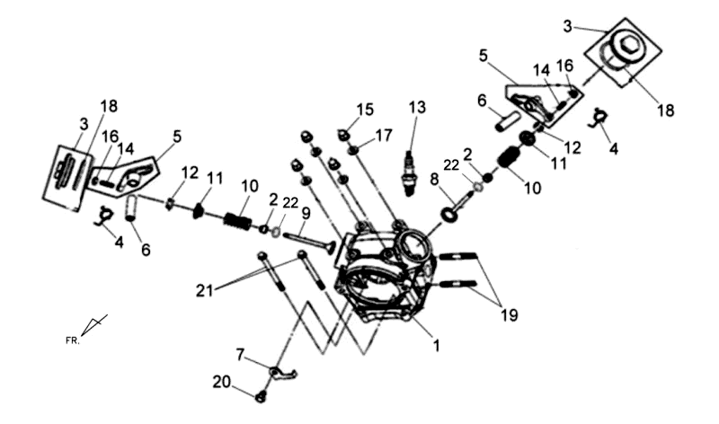 Cylinder head Kpl Sym Allo (WH871) champagne