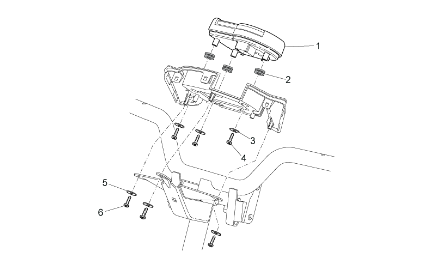 Kilometerteller - Cockpit Aprilia SR 50 LC (injectie en carburateur) 2004-2009