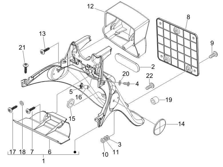 Side cover Piaggio Fly 2-stroke